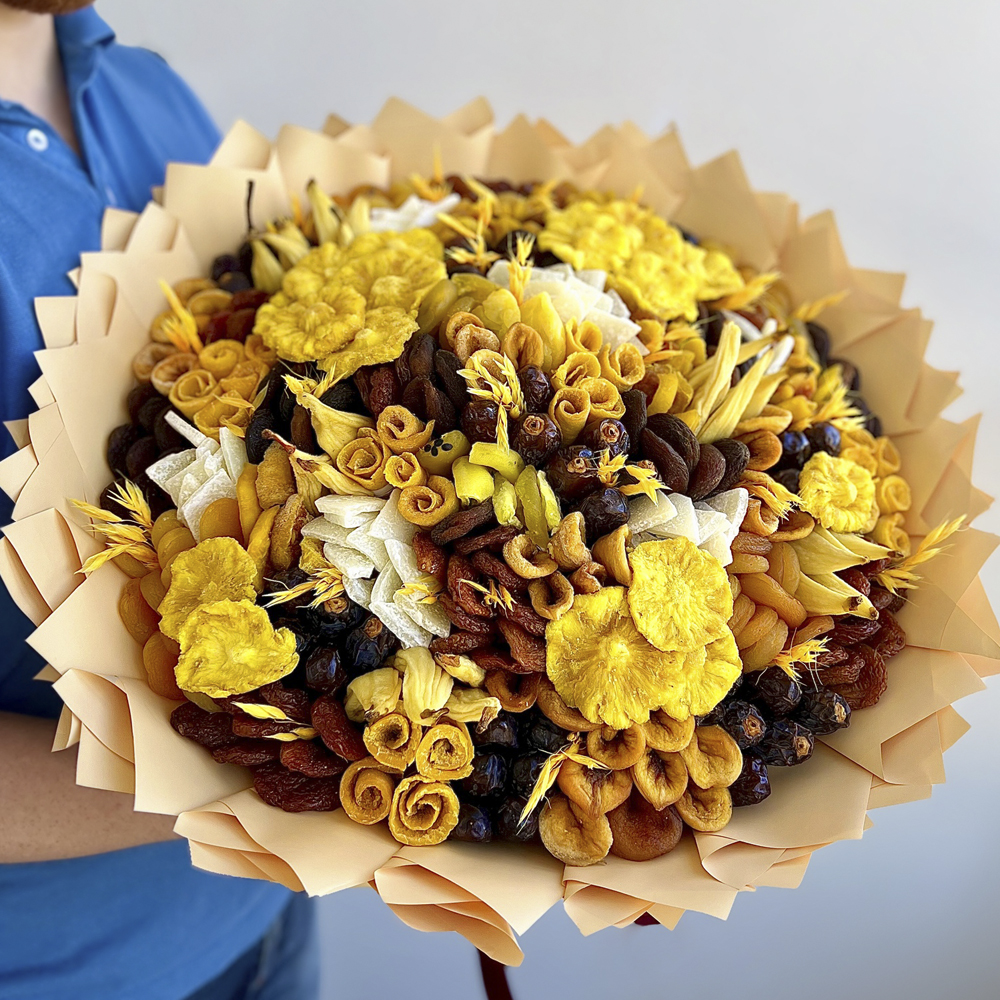 Букет-гигант из сухофруктов "Gold"